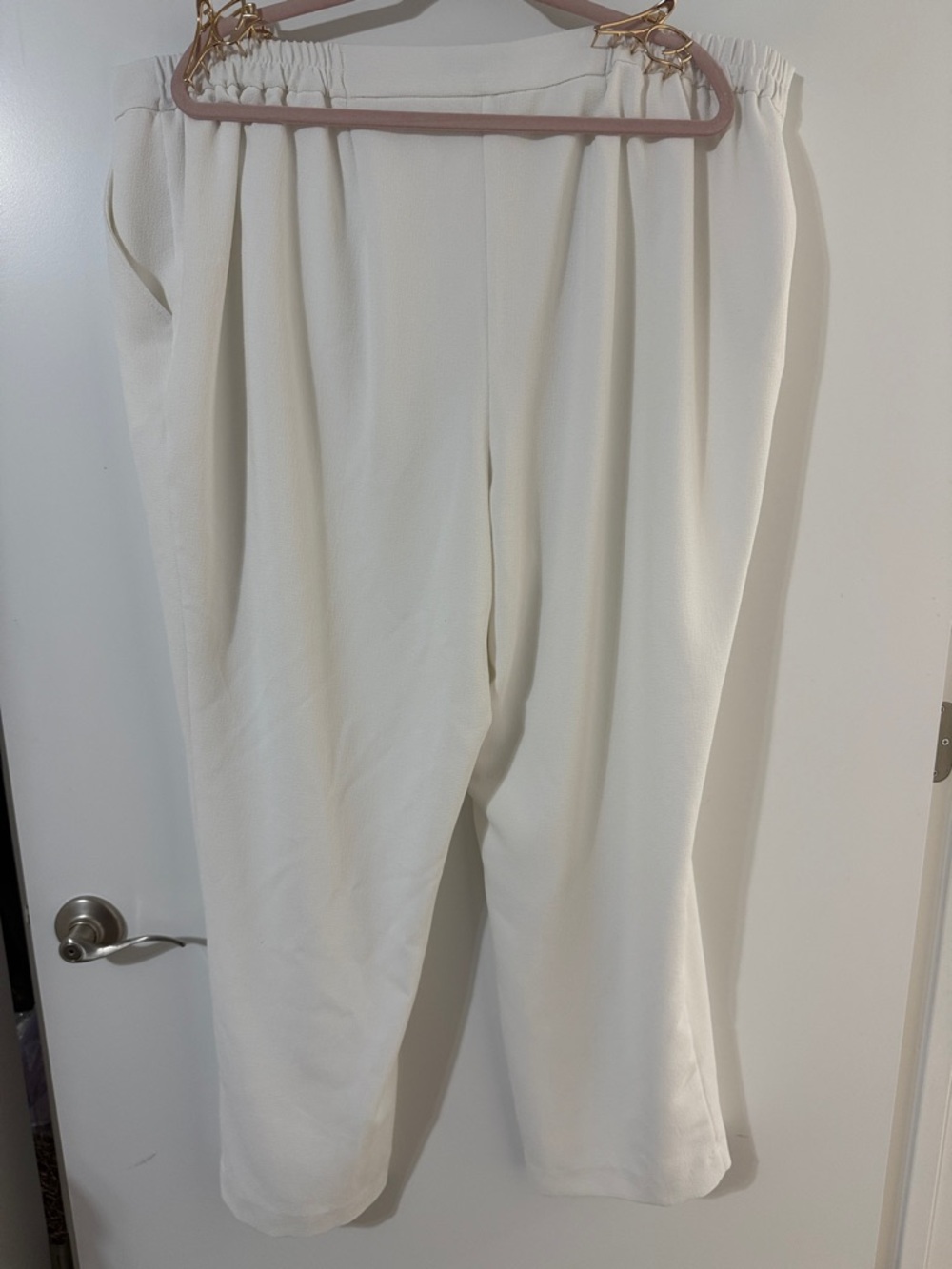 Jessica London Cream Two-Piece Pantsuit Jacket & Trousers - Picture 11 of 13